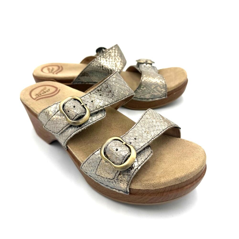 silver Dansko heeled sandals, 39